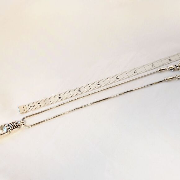 Brighton Silver Modern Geometric Necklace in dust bag - Excellent condition - Picture 10 of 11